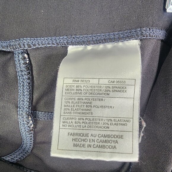 Women's Nike Fit Dry Grey Athletic Capris Leggings Breathable Mesh Size M (8-10) - Picture 4 of 10